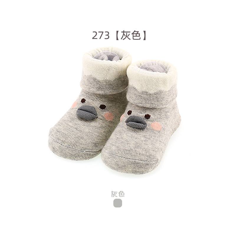 Picture of Newborn baby socks spring and autumn thin baby socks cartoon toddler floor socks dispensing non-slip 0-6 months children's socks
