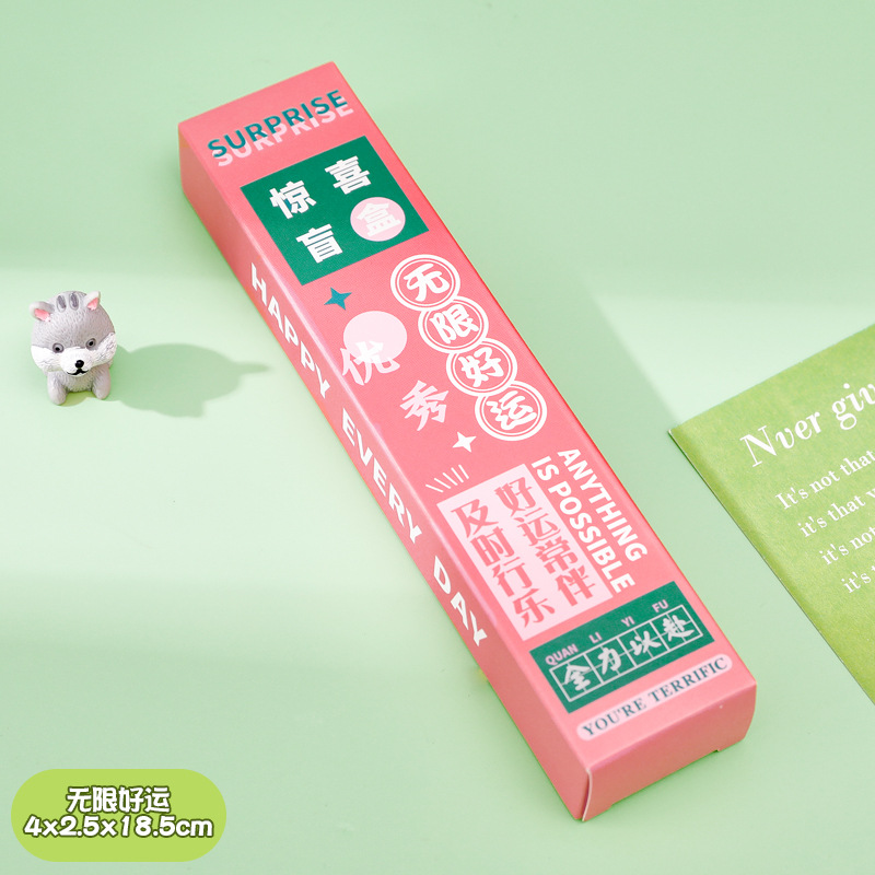 Picture of Blind Box Gel Pen Elementary School Student Stationery Set Prize Children's Black Ink Pen High-End Text Retractable Signature Pen