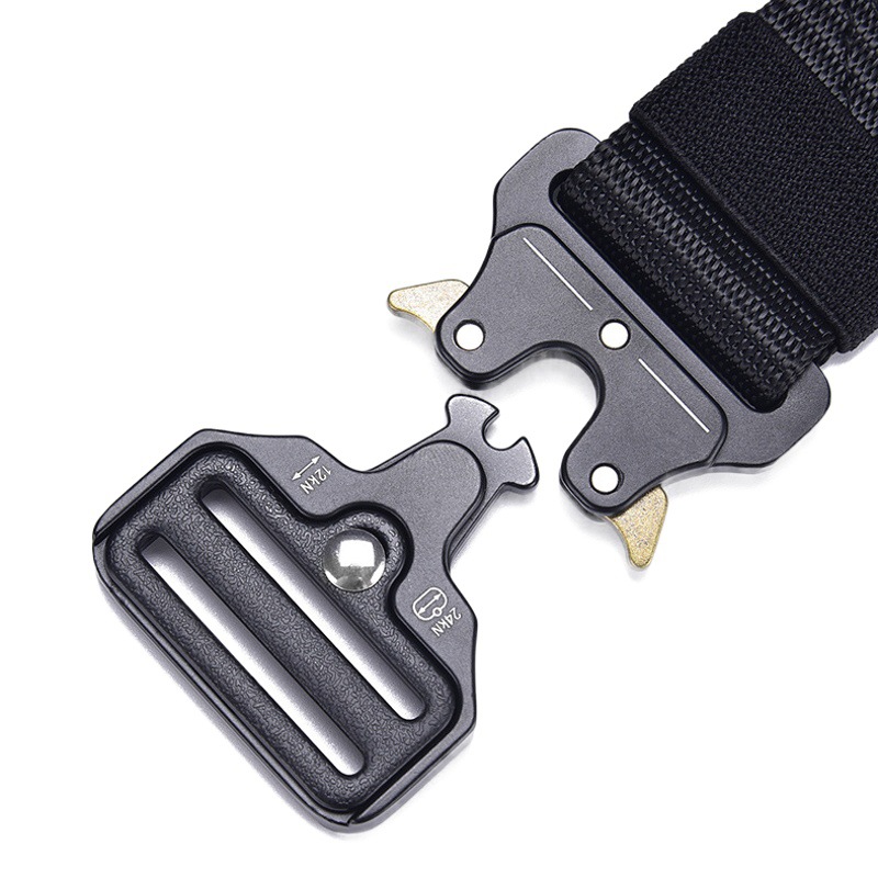 Men's Tactical Belt Cobra Function Outdoor Nylon Buckle Belt Alloy Buckle Men's Canvas Overalls Belt
