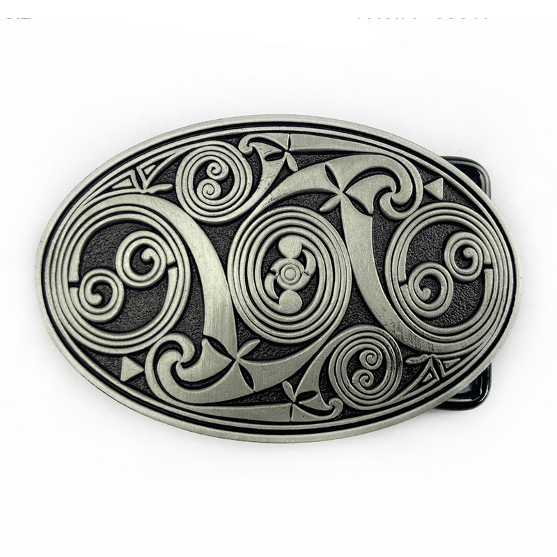 Celtic Pants Buckle Personality Fashion Celtic Knot Waist Buckle Oval Belt Buckle Fashion Leather Buckle