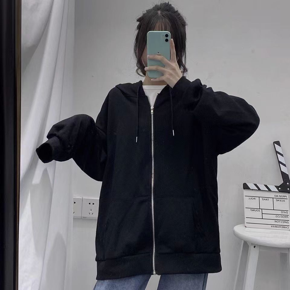 Picture of Cross-border Foreign Trade Age-reducing Sweater Jacket Design Sense Niche Autumn New Hooded American Zipper Cardigan Jacket Tide