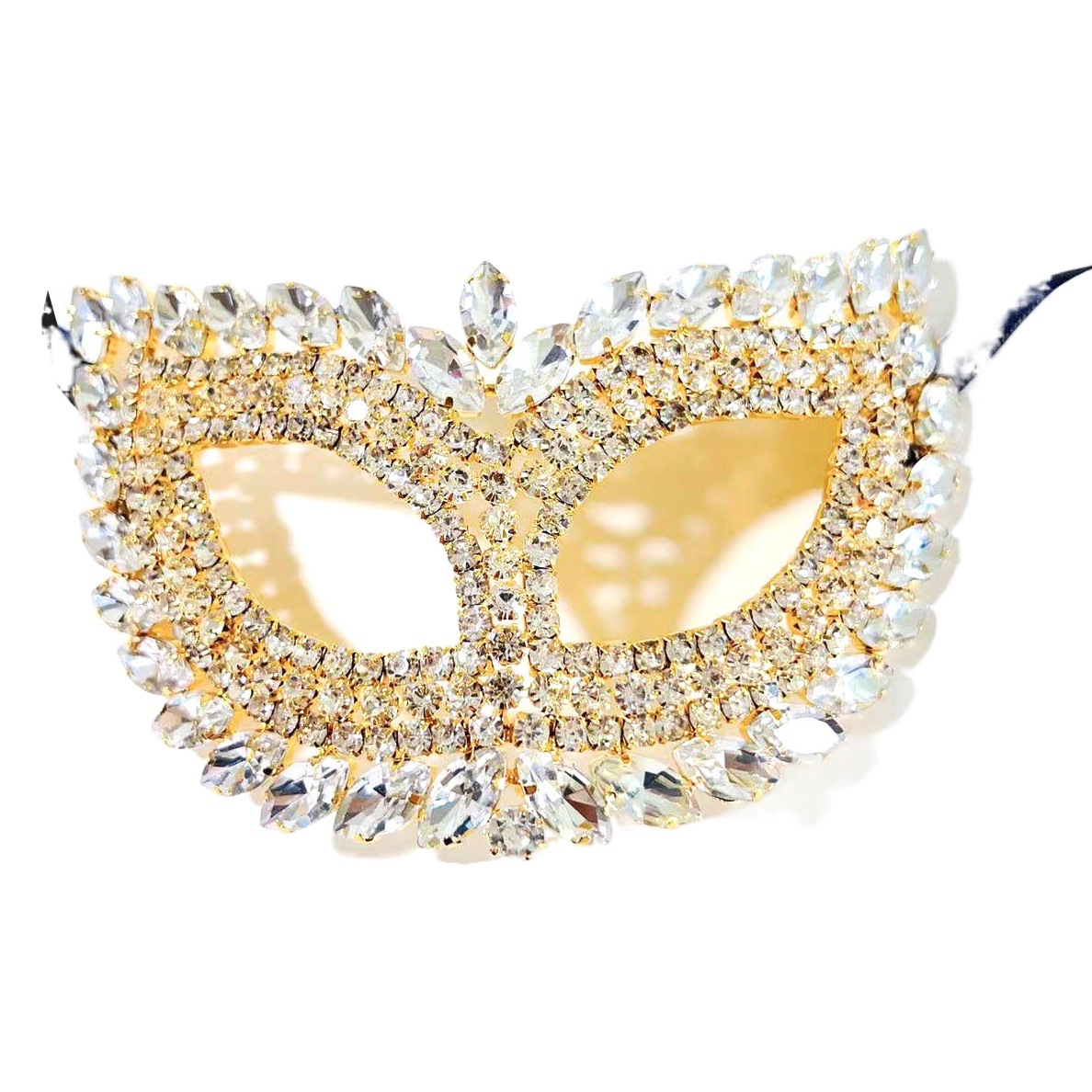 European and American Exaggerated Full Diamond Mask Women's Personality Fashion Sexy Halloween Rhinestone Exquisite Mask Accessories Mask