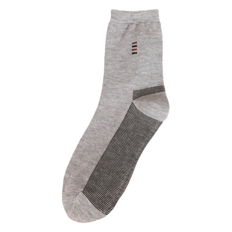 Labor protection socks men's wear-resistant men's socks autumn and winter men's construction site work socks strong durable autumn mid-calf Black