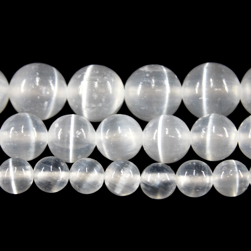 Natural gypsum stone beads semi-finished products loose beads beads wholesale handmade DIY bracelet necklace jewelry accessories