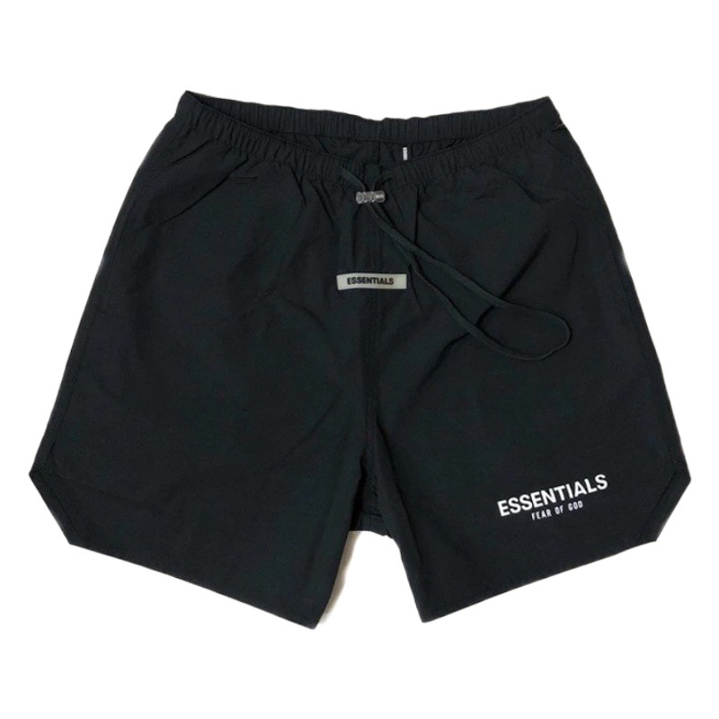 FOG Fcar Of God Essentials Sports Reflective Stretch Shorts Men's European and American Fashion Brand Five-point Shorts