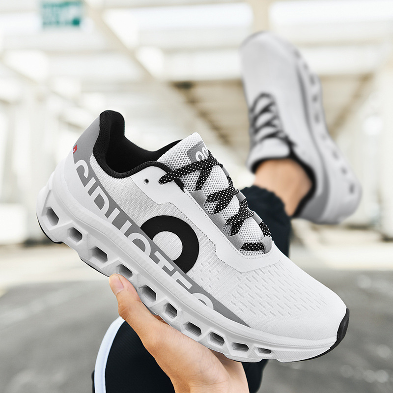 in stock wholesale 2024 new fashion cushioning running shoes sports tide shoes casual thick bottom soft bottom running shoes men