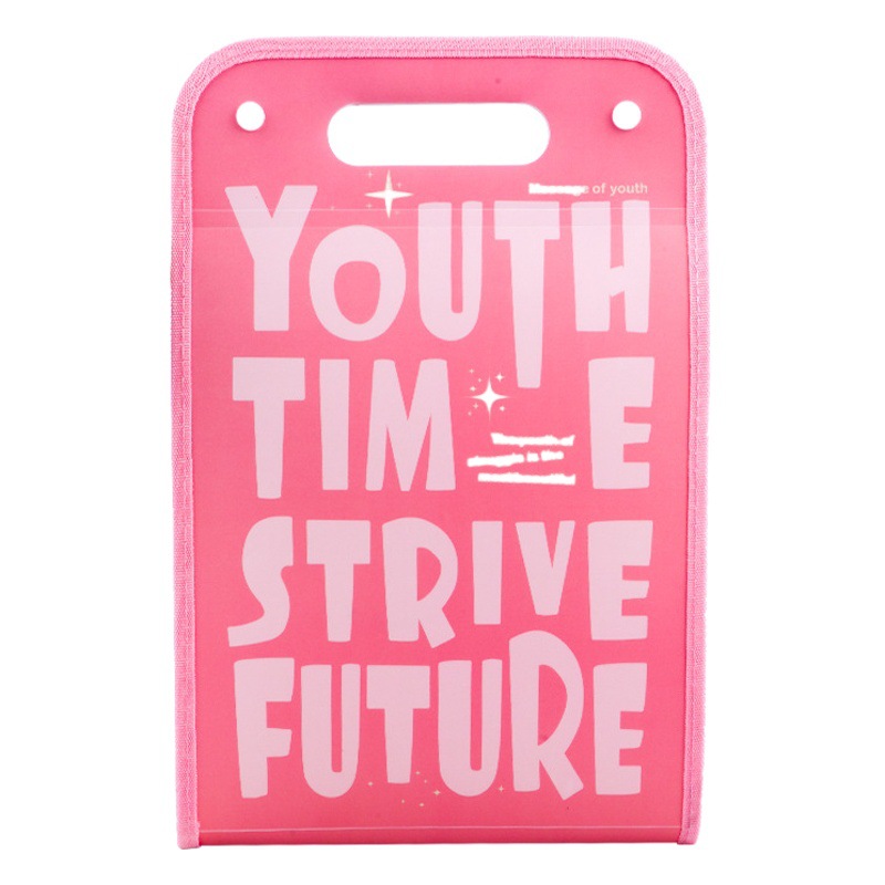 Accordion-Style Portable European and American Letter Folder for Students, Large Capacity Subject Classification Exam Paper Storage Bag