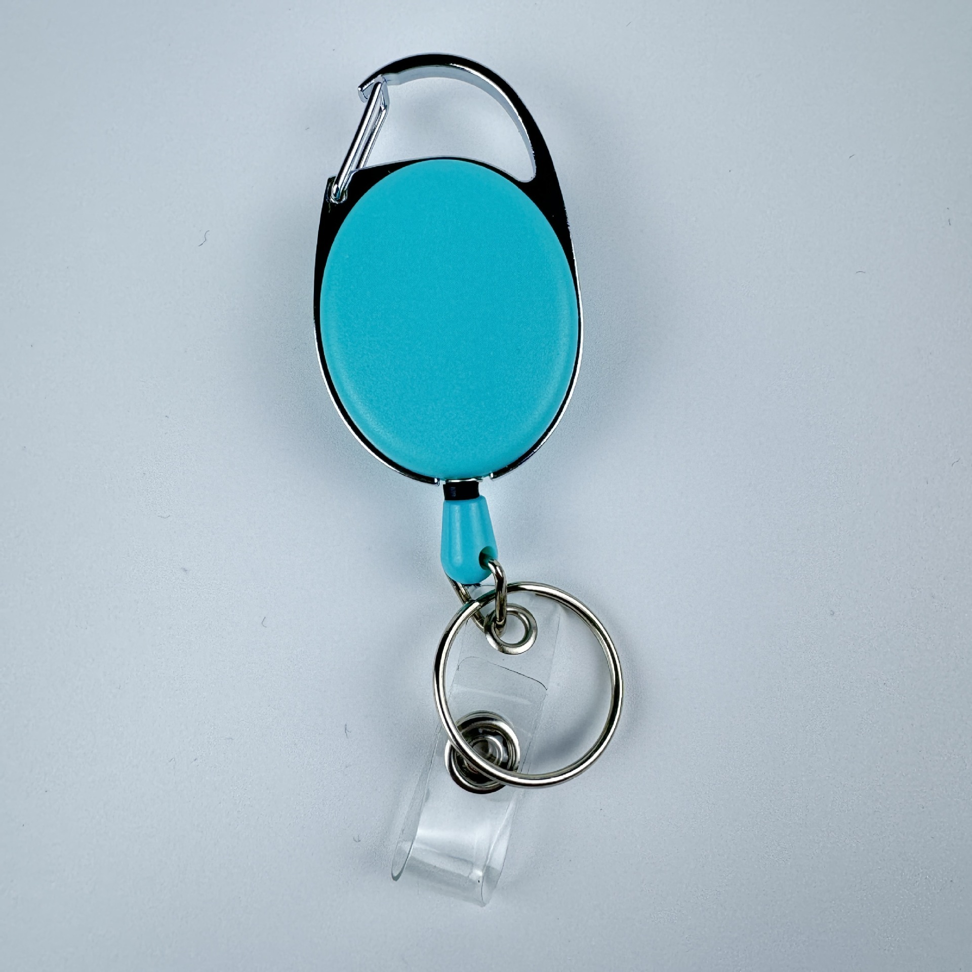 Picture of Oval Outdoor Solid Color Solid Color Easy Pull Buckle Easy Pull Retractable Buckle Wire Pull Cable ID Buckle Retractable Keychain