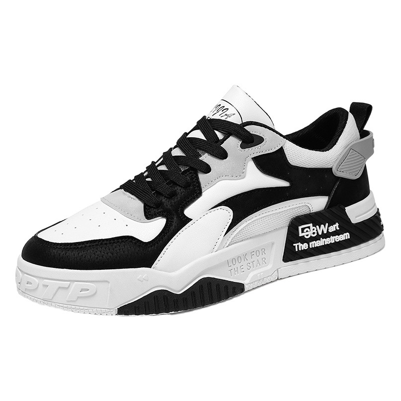 2024 spring men's shoes new breathable canvas shoes men's trendy all-match white shoes thick-soled Sports Board shoes trendy shoes
