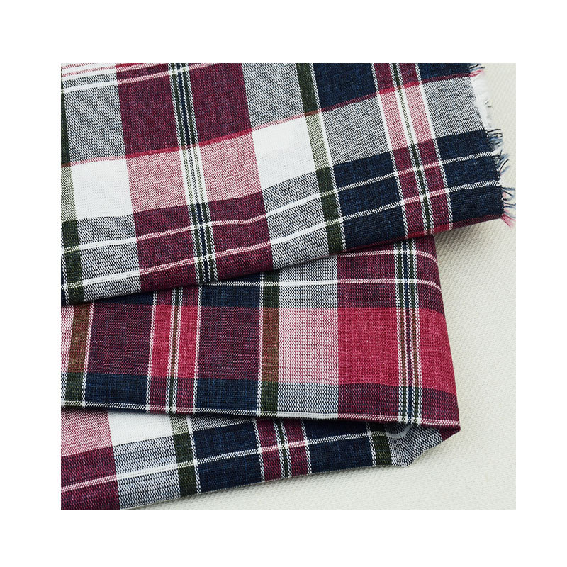 Pure Cotton Yarn-Dyed Plaid Fabric, Comfortable and Breathable, Student Uniform Trapezoidal Skirt, Short Skirt, Shirt Plaid Fabric