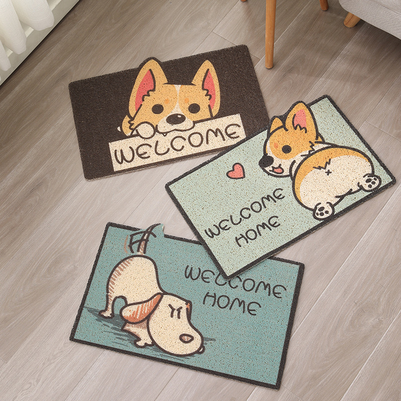 Picture of Silk Circle Entrance Mat Step Mat Entrance Door Mat Home Carpet Bathroom Entrance Mat Bathroom Foot Mat