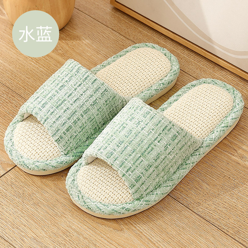 Picture of Women's Linen Slippers Spring and Autumn Home Japanese Silent Breathable Soft Sole Four Seasons Indoor Non-Slip Slippers Women's Wholesale