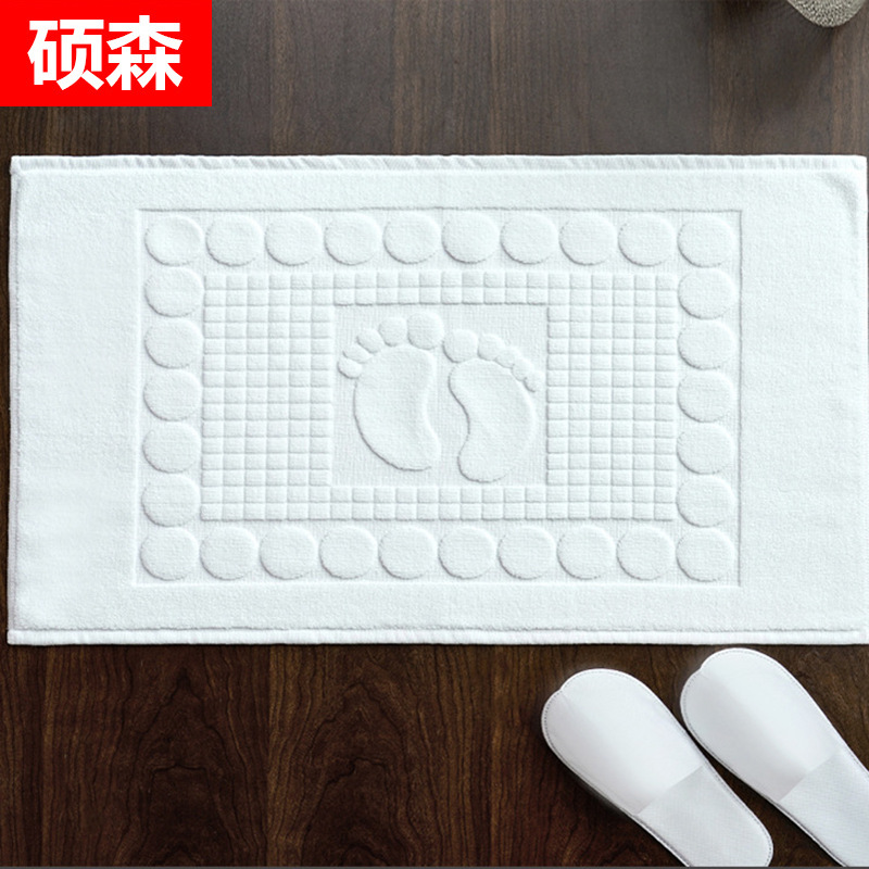 Hotel Floor Towel, Absorbent Cotton Bathroom Floor Mat, Non-Slip Pure Cotton Towel, Quick-Drying, Thickened Jacquard, 50*80 Large and Extra Thick