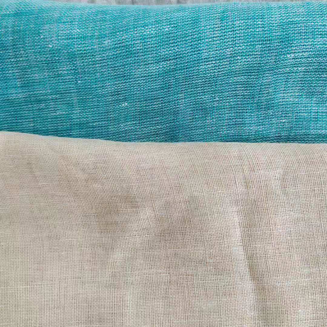 Picture of Pure Linen Yarn-dyed Window Screen Fabric Two-color Effect Pure Linen Mesh 280CM Pure Linen Gauze