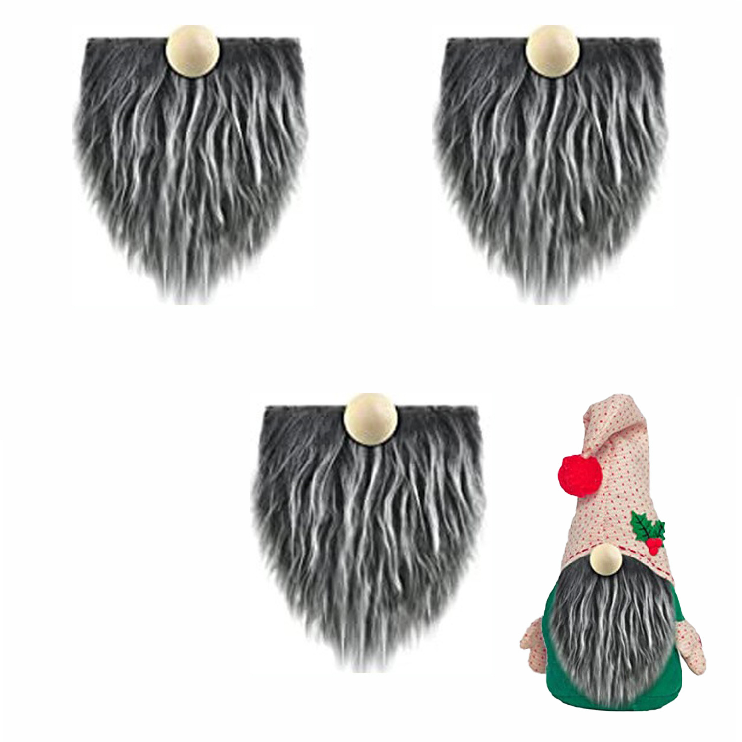 Picture of Cross-Border Gnome Dwarf Beard Artificial Hair Beard Easter Christmas Decoration Handmade DIY Accessories Lace