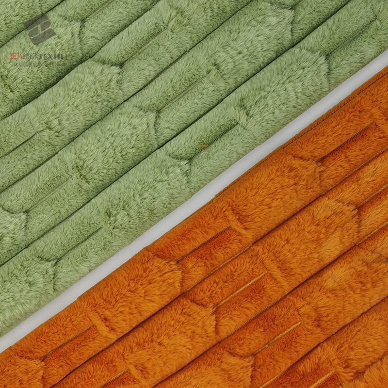 Factory in stock Rabbit Hair Bamboo Strip Chubby Strip Clothing Home Textile Sofa Cushion Home Textile Cushion Blanket Fabric