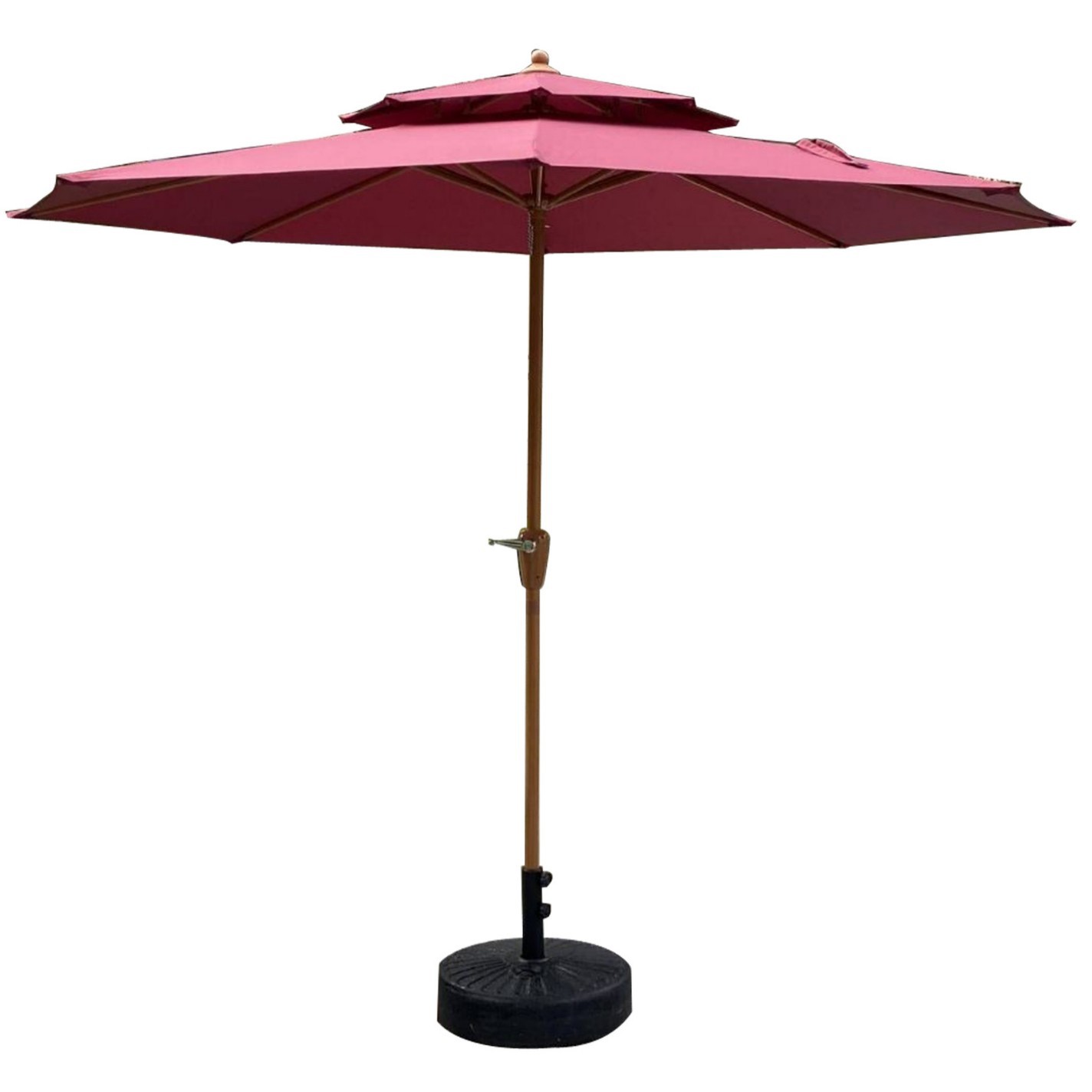 Picture of Outdoor Parasol Villa Courtyard Simple Home Leisure Balcony Terrace Outdoor Stall Sun Protection Double Top Center Column Umbrella