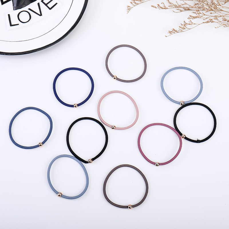 Picture of New simple multi-color basic single bead headband headdress hair band hair accessories hair rope hair band wholesale