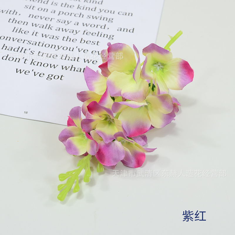 Picture of Simulated Flower Hyacinth Flower String Artificial Flower Restaurant Bar Decoration Shooting Props Scene Layout Violet Flowers