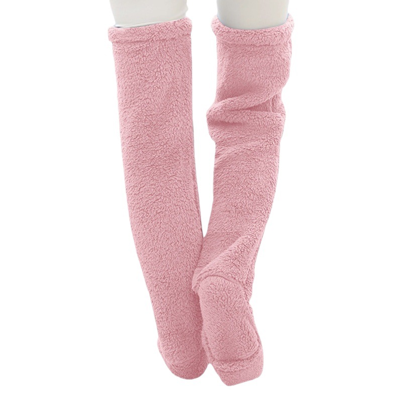 2023 autumn and winter cross-border Amazon independent station teddy bear floor socks goose down stockings knee pads warm high socks