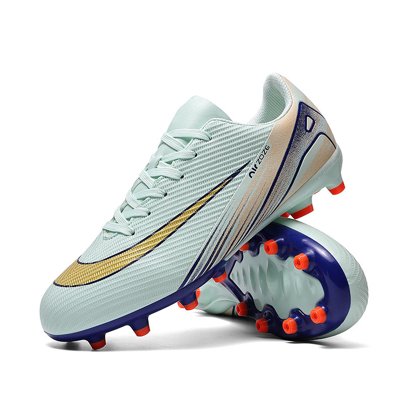 Cross-Border New Football Shoes for Men and Women World Cup Artificial Pitch Game Ag Long Spike Sneakers Student Training Tf Broken Spikes