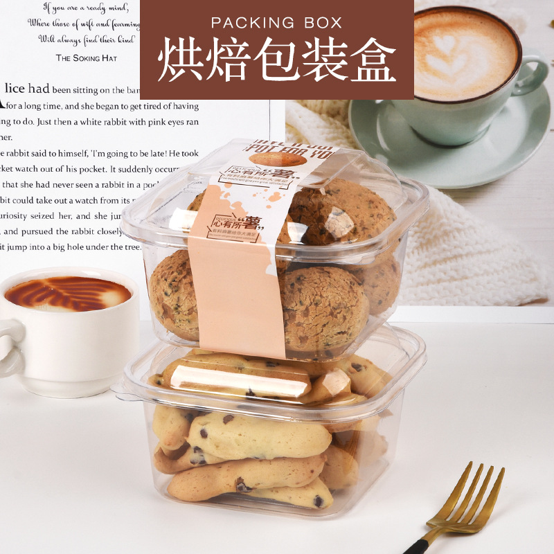 W110 Cake Roll Coconut Jelly Rice Pudding Oatmeal Yogurt Bowl Fruit Salad Ice Powder Plastic Transparent Packaging Box