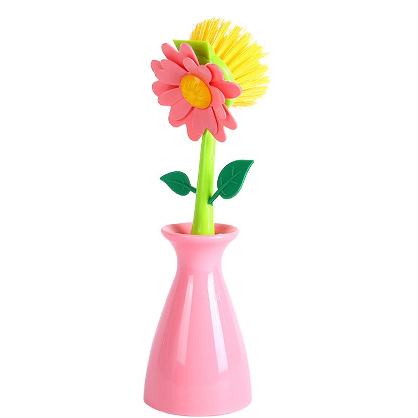 Kitchen Brush Pot Artifact Oil-free Long Handle Pot Brush Wash Pot Brush Bowl Artifact Creative Cleaning Brush Dishwashing Brush