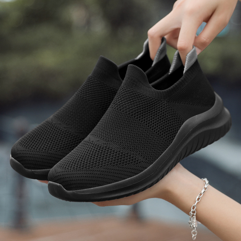 Picture of Women's Shoes Autumn New Couple Fly Knit Socks Mesh Shoes Trendy Fashion Casual Sports Shoes Women's Running Shoes