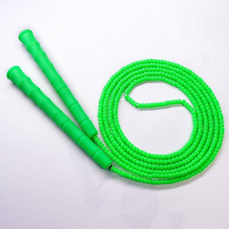 Picture of Manufacturer Wholesale Children's Fitness Sports Pattern Skipping Rope Kindergarten Competition Soft Bead Bamboo Skipping Rope for Primary School Students