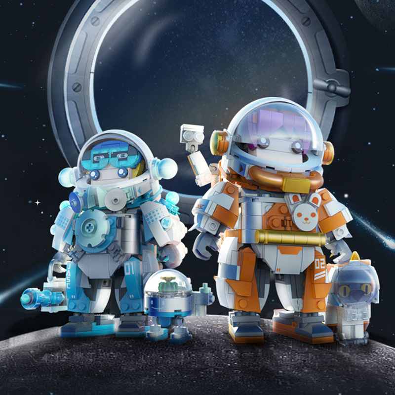 Picture of JAKI Jiaqi Compatible with Lego Dawn Astronaut Space Tide Play Educational Assembled Building Blocks Toys Wholesale Generation