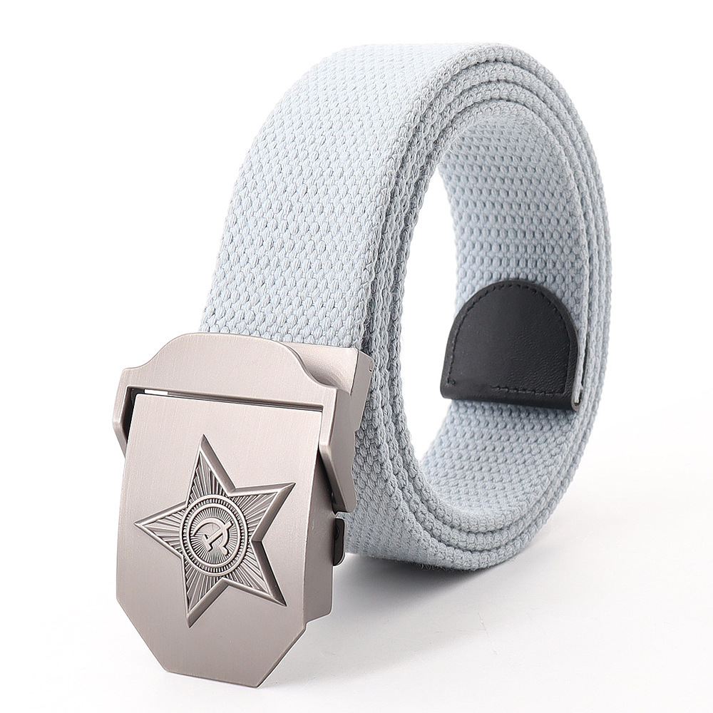 Picture of Soviet Union military emblem canvas belt belt thickened men's outdoor jeans tactical alloy manufacturers wholesale
