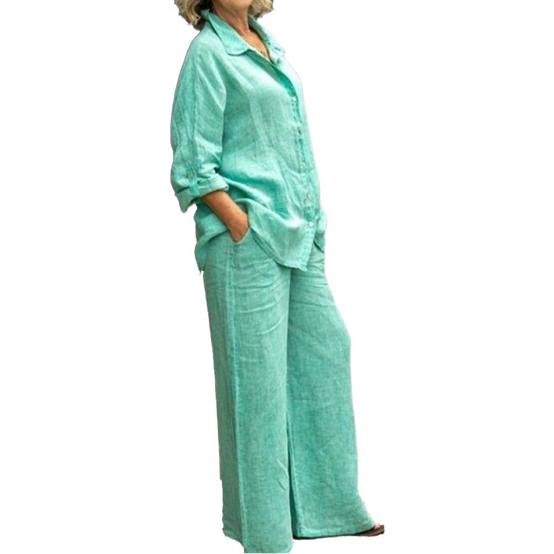 Picture of Foreign trade new ladies shirt suit 2024 leisure city suit independent station women's AliExpress Amazon