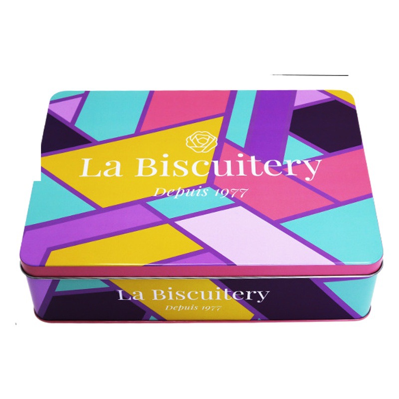 Rectangular Food Tin Box Packaging Chocolate Candy Biscuits Gift Storage Metal Box Tin Box Customization