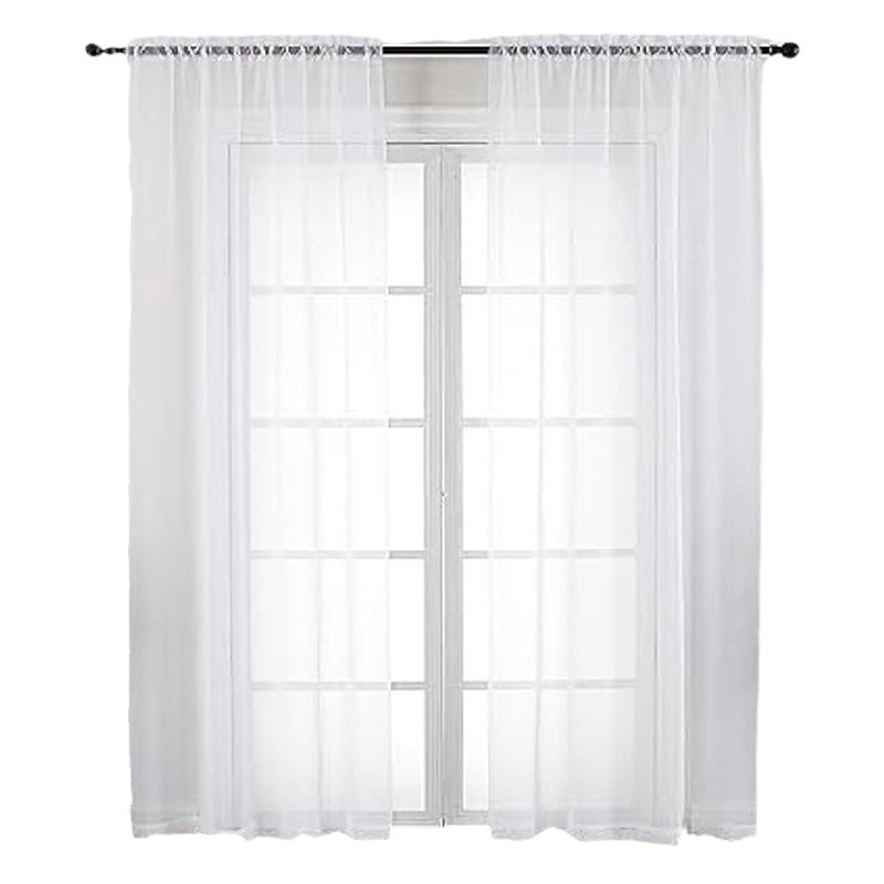 Cross-border curtain white gauze curtain Teflon curtain finished gauze curtain multi-color Amazon EBAY curtain