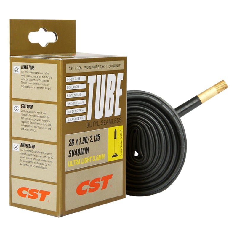 Zhengxin Cst Mountain Bike Ultra-Light and Ultra-Thin Cloud Inner Tube 26/27.5/ 29inch American and French Valve Tires 0.6mm Competition Grade
