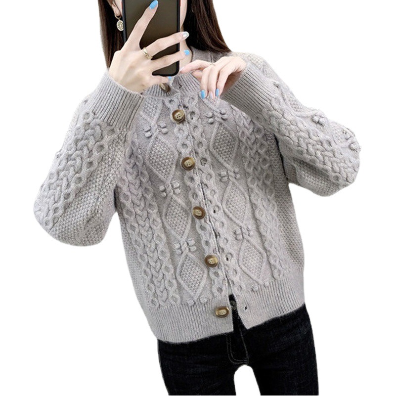 Knitted cardigan spring and autumn 2024 new women's short short women's sweater women's coat foreign style top