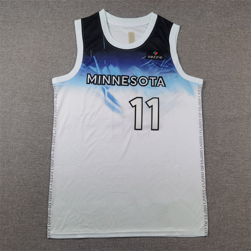 Picture of Season 25 Timberwolves White City Edition 5 Edwards 11 Reid 30 Randall 0 Di Winzezzo Basketball uniform