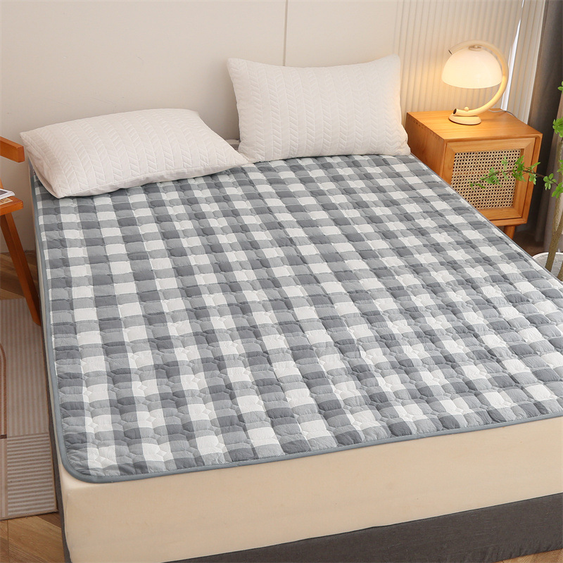 Picture of Four Seasons Mattress Cushion Household Protective Pad Thin Student Dormitory Single Bed Mattress Cushion Folding Bedroom Double