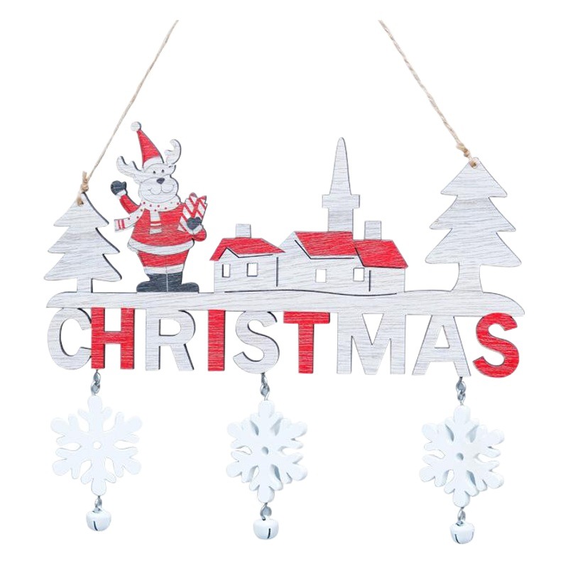 Christmas Decorations Creative Christmas Pendant Home Restaurant Christmas Wooden Crafts Door Hanging Christmas Gifts