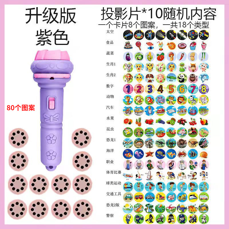 Picture of Cartoon Children's Projection Flashlight Mini Projector Baby Early Education Toys Street Stall Toys Gifts Cross-Border Wholesale