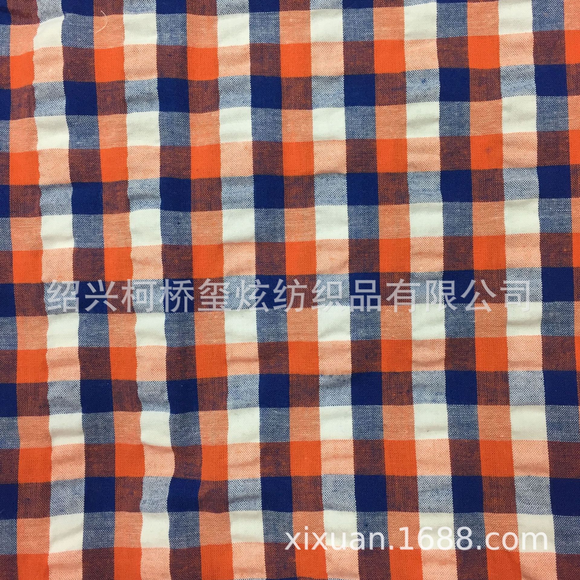 Picture of Cotton bubble plaid fabric women's clothing dress shirt fabric bubble stripe bubble Plaid in stock supply