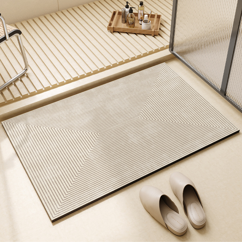 Simple Style Diatom Mud Floor Mat Bathroom Non-Slip Foot Mat Absorbent Non-Slip Bathroom Floor Mat