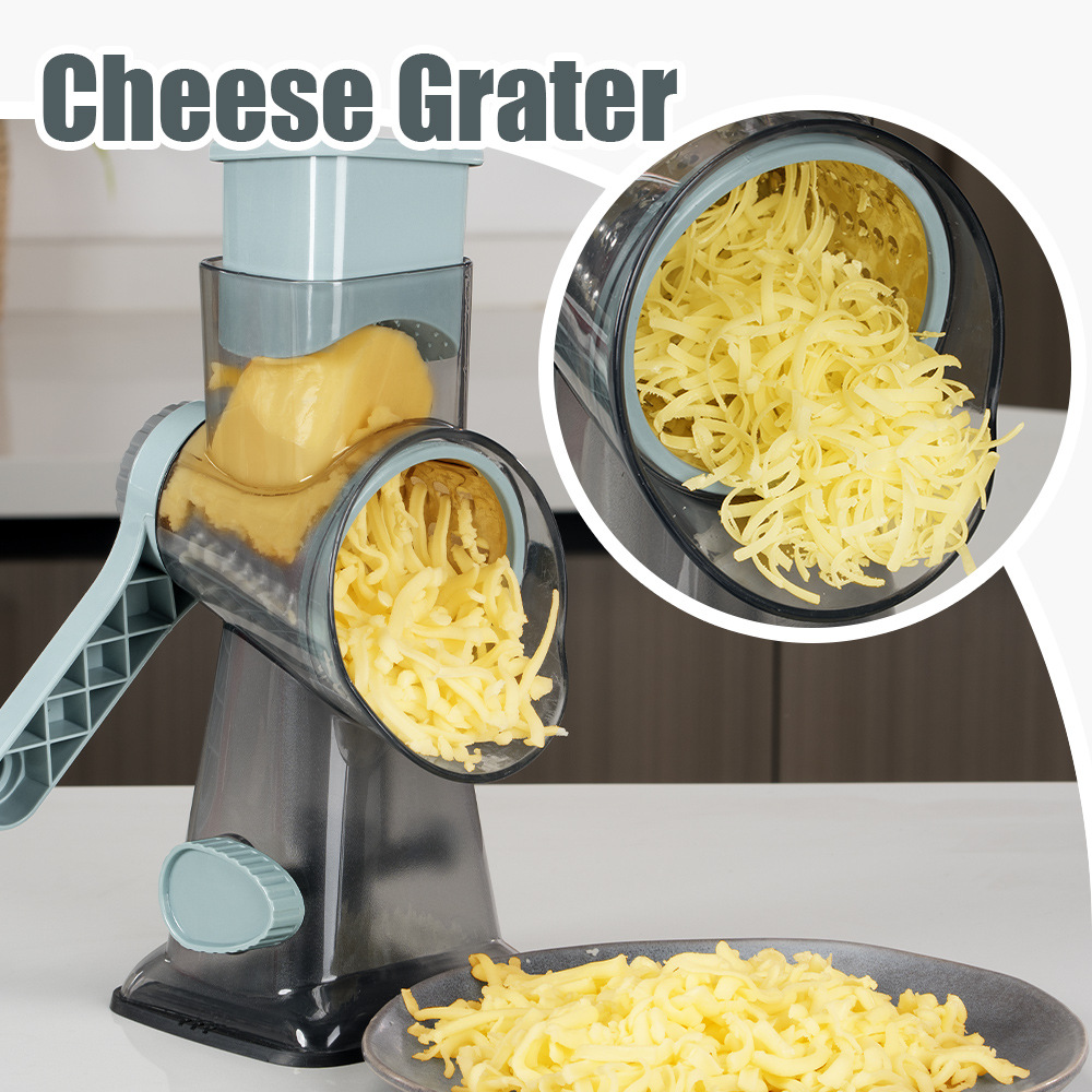 Picture of Keok Multifunctional Hand-Cranked Vegetable Cutter, Cheese Shredder, Slicer, Hand-Cranked Vegetable Cutter, Vegetable Cutting Tool