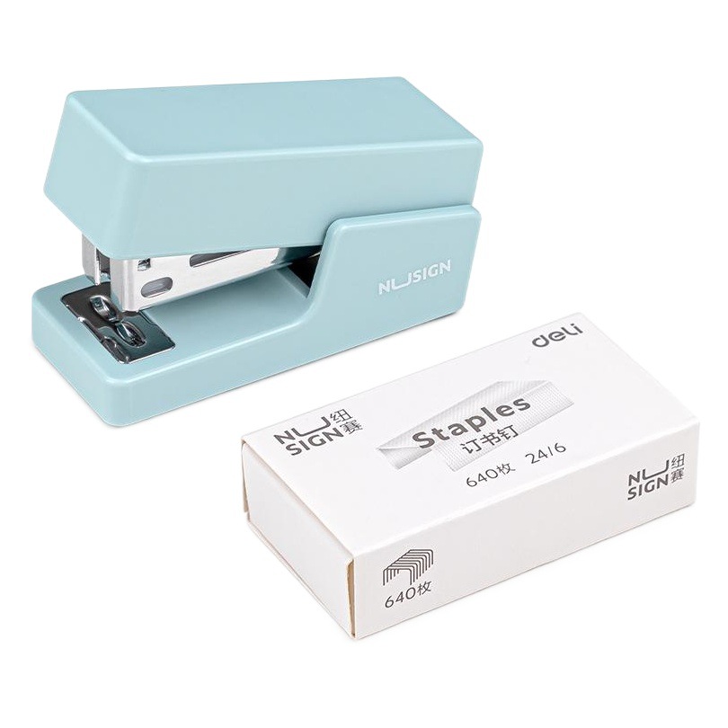 Deli-saving mini stapler suit TA201 office stationery stapler small size send 830 nails