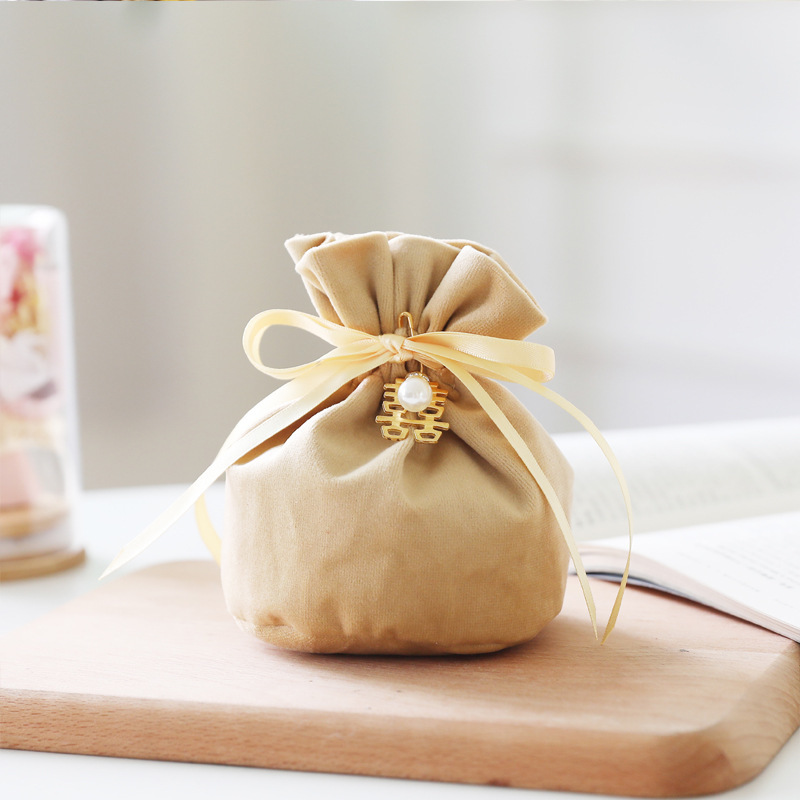 Picture of Wedding Velvet Candy Bag Little Red Riding Book Wedding Candy Accompanying Gift Wedding Candy Box Creative Birthday Full Moon Candy Bag