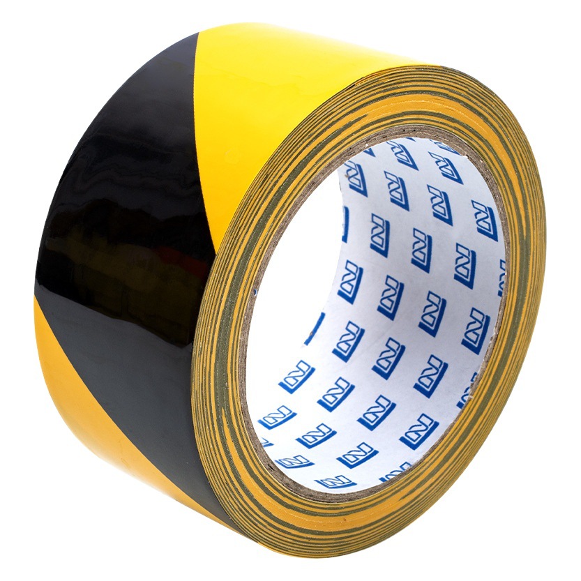 Warning tape PVC black and yellow zebra line warning label color marking floor tape ground identification tape