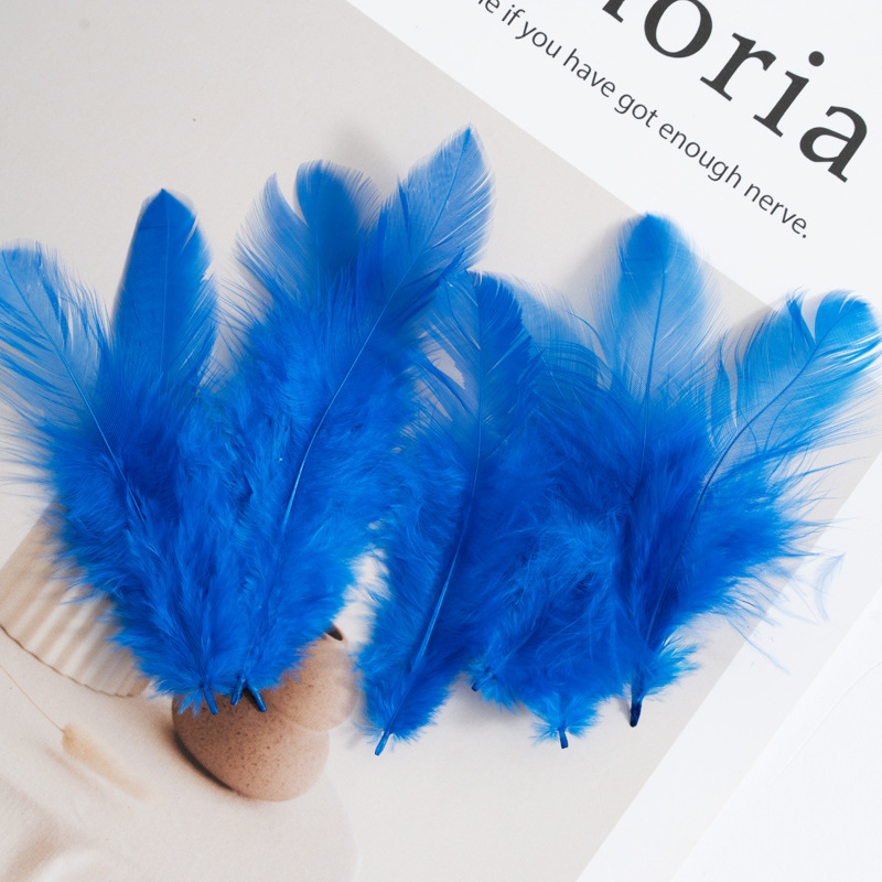 Picture of Colorful Small Feather Turkey Feather DIY Crafts Jewelry Decoration Wave Ball Gift Box DIY Filling Material