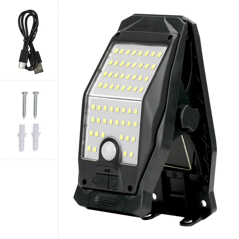 Picture of Solar Clip Lamp Outdoor Courtyard Lamp Fence Lamp Household Waterproof Wall Lamp Human Body Sensor Super Bright Lighting Street Lamp