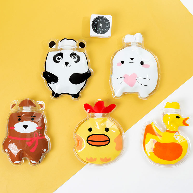 Household cartoon animal watering hot water bag wholesale cute children warm water bag fruit warm handbag