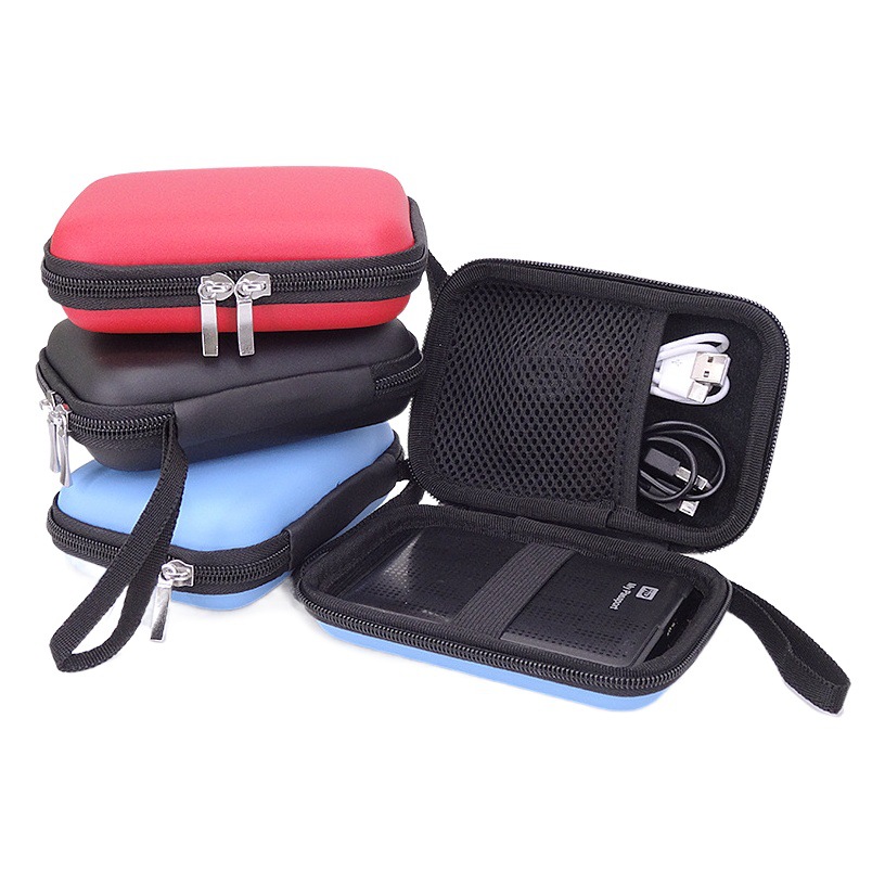 Spot universal 2.5 inch wd Seagate mobile hard disk bag gold tax plate protective case data cable EVA storage bag